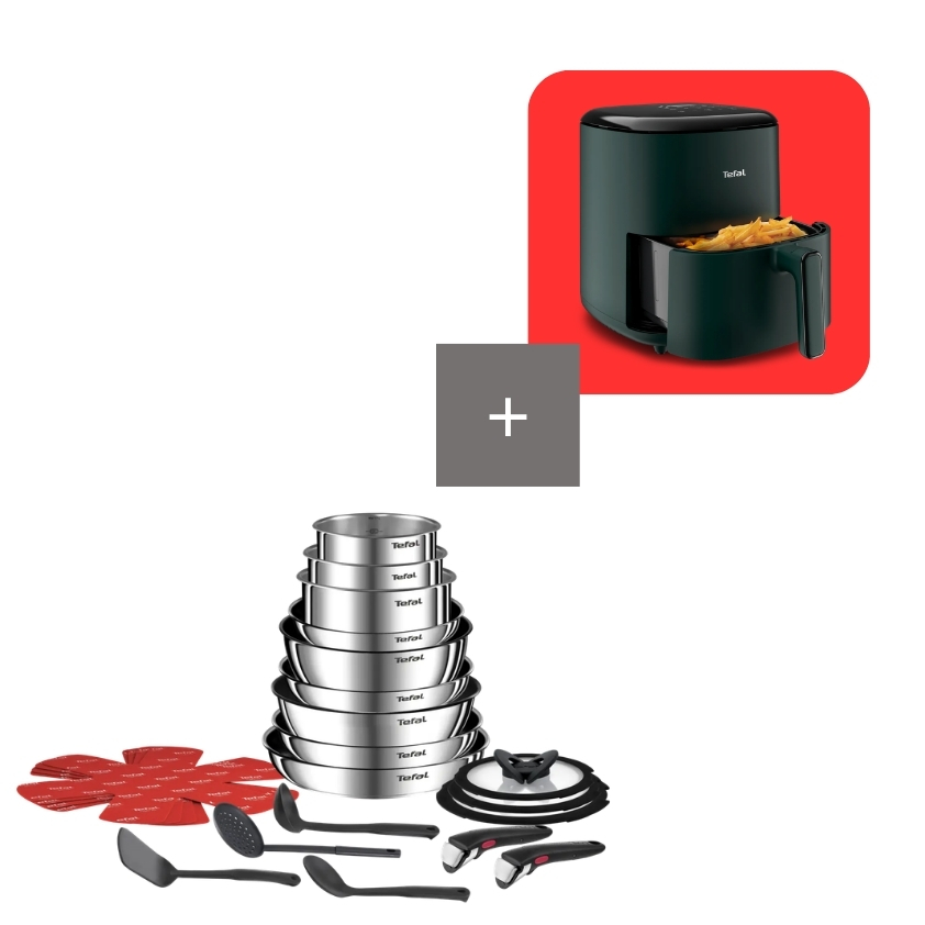 Tefal Pack Ingenio Emotion 22 piezas con Freidora de Aire Easy Fry Max