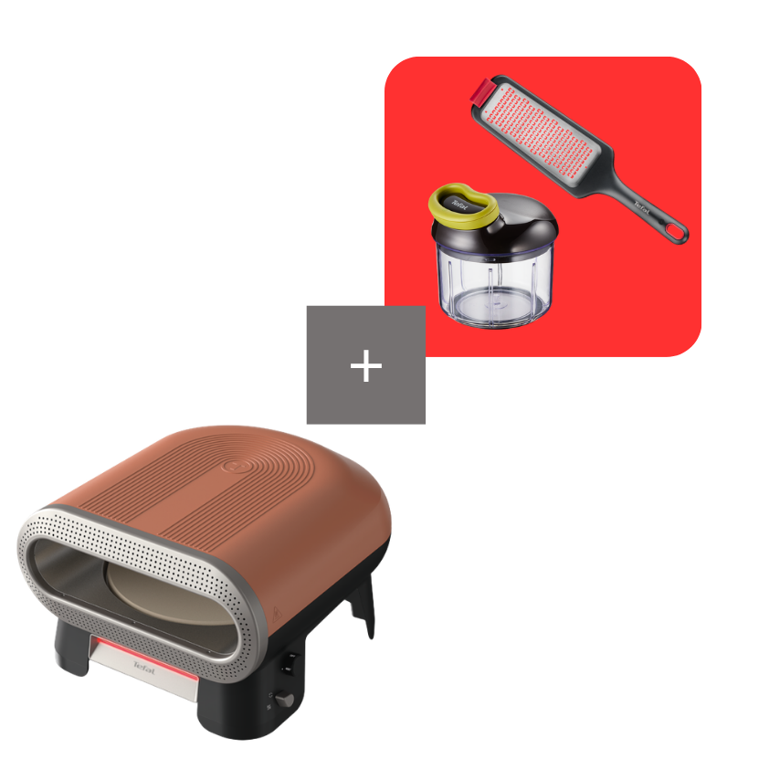 Tefal Pack Pizza e Amici: Horno Pizza Pronto con accesorios para crear toppings