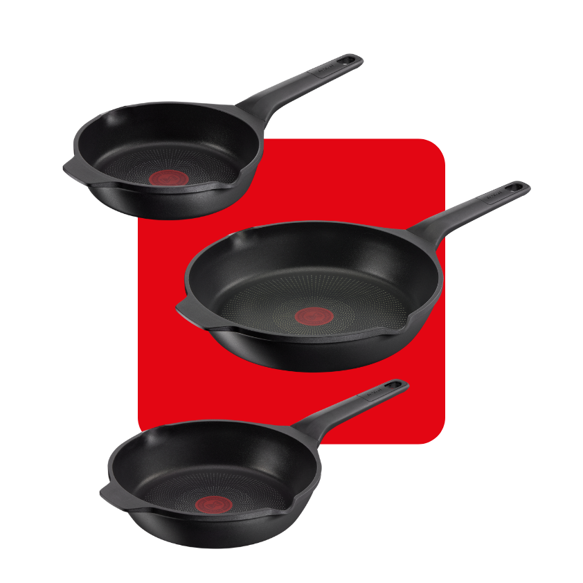 Tefal Pack set de sartenes 20 24 y 28 de aluminio fundido Robusto