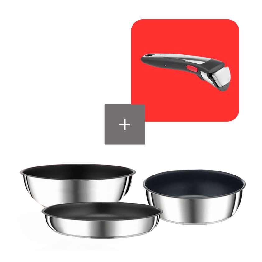 Tefal Pack 4 piezas My Ingenio Preference acero inoxidable